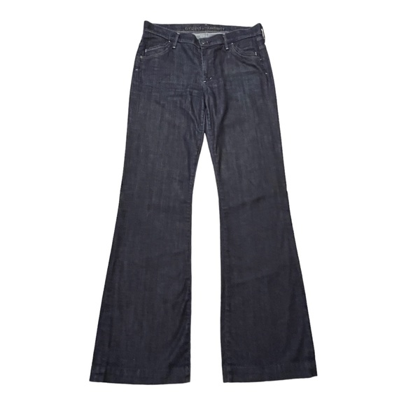 EUC CitIzens of Humanity Hutton Size 31 Medium Rise Wide Leg Dark Wash - Picture 3 of 16